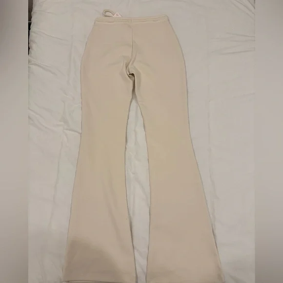Zara Cream Flared Track Pants - Picture 1 of 3